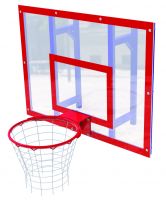 УТ405.1-01 Щит баскетбольный школьный для залов с кольцом, стекло акриловое