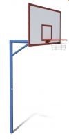 УТ 408 Стенд баскетбольный для улиц FIBA щит 1800х1050 влагостойкая фанера